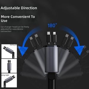 Cavo Caricabatterie per Auto, Adattatore per <span class=keywords><strong>Presa</strong></span> Accendisigari con Ricarica Super Veloce per Smartphone, Porte USB Type-C, Display Digitale 60W - Product Image 3