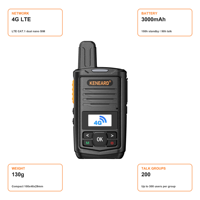 KENEARD KE-333 4G LTE POC Digital Walkie Talkie CAT.1 Radio Jaringan Dual SIM Panggilan Grup 2500mAh Global 150 Jam Siaga USB Tipe-C