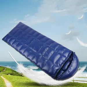ポータブルキャンプ寝袋屋外コットングースダウン大人のための超軽量で超薄型の寝袋