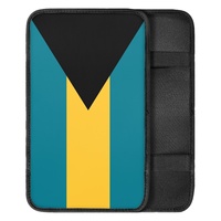 Protecteur d'accoudoir de voiture léger et fin, imprimé avec le drapeau des Bahamas, tapis d'accoudoir universel pour la décoration de voiture