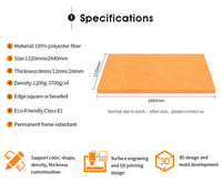 Panneau absorbant le son en fibre de polyester, matériau d'isolation acoustique, panneaux muraux et de plafond en feutre PET ignifuge pour studio d'enregistrement