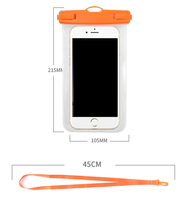 Pochette étanche pour téléphone portable en PVC avec logo personnalisé avec lanière réglable