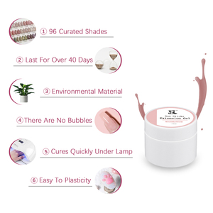 HS 15g 4 màu sắc tùy chỉnh nhãn hiệu riêng OEM/ODM nhà máy rắn UV Gel lâu dài Vegan thân thiện với môi cho Nail mở rộng - Product Image 3