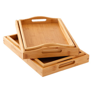 Bandeja de Servir Rectangular de Bambú, Bandeja para Té y Pan de Madera Maciza, Bandeja de Drenaje Estilo Japonés, Vajilla de Cocina - Product Image 5