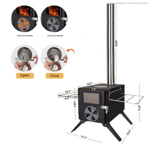 Estufa de Leña Portátil de Acero Inoxidable KEEP KAMP para Acampar al Aire Libre o en Interiores, para Cocinar, Calentar y Hacer Barbacoas - Product Image 3