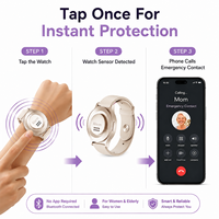 Alarme de sécurité SOS rechargeable pour poignet, 130 dB, alarme personnelle, partage de localisation GPS, haute sensibilité, dispositif de sécurité portable