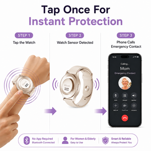 <span class=keywords><strong>Alarme</strong></span> de sécurité SOS rechargeable <span class=keywords><strong>pour</strong></span> poignet, 130 dB, <span class=keywords><strong>alarme</strong></span> personnelle, partage de localisation GPS, haute sensibilité, dispositif de sécurité portable - Product Image 6