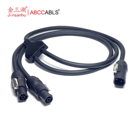 Câble répartiteur en Y ABCCABLS PowerCON TRUE1, 1 mâle vers 2 femelles, 16A, pour éclairage de scène, projecteurs mobiles et projecteurs PAR LED