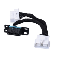 Carcasa Molex de 10 pines, conector macho a hembra de 16 pines, escáner de diagnóstico OBDII, lector de códigos de error con cable en Y OBDII de 16 pines