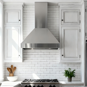 <span class=keywords><strong>Hotte</strong></span> de cuisine murale en acier inoxydable moderne, minimaliste et personnalisée, avec finition brossée à la main - Product Image 4