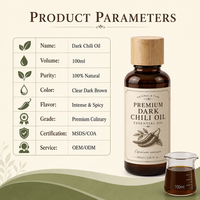 Huile de piment noir de qualité alimentaire 100 ml Capsicum Annuum Infusion à froid naturelle Saveur épicée intense pour la cuisine et l'assaisonnement des aliments