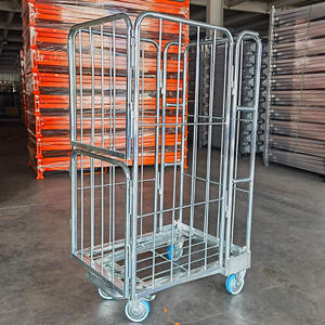 Drie Zijden Nieuwe Stijl Demontabele Logistieke Industriële Opslag Magazijn Staal Opvouwbare Rolwagen - Product Image 2