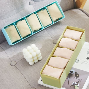 Aufbewahrung sbox für Socken mit fünf Einsätzen Stapelbarer Schrank Unterwäsche-<span class=keywords><strong>Organizer</strong></span>-Schublade Unterwäsche-Kunststoff box für Schlafzimmer - Product Image 2