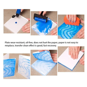 Alfombrilla de silicona para impresión de baja tachuela foto polímero agarre Mat artesanía Gel artes Gel Placa de impresión para grabado Monoprinting placa transparente - Product Image 4