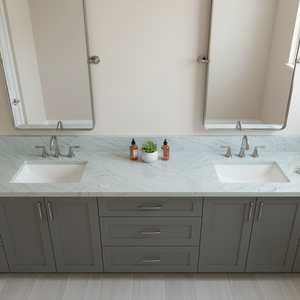 เคาน์เตอร์ควอทซ์เทียมทรงหลอดเลือดดำคริสตัลสีน้ำเงินเข้มดีไซน์ร่วมสมัยเป็นมิตรกับสิ่งแวดล้อมแผ่นใหญ่ระดับพรีเมี่ยมฤดูร้อน - Product Image 4