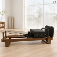 Lit de Pilates Reformer en aluminium avec barre de pieds coulissante complète, équipement d'exercice de Pilates mobile pour studio de Pilates avec logo personnalisé