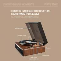 Tourne-disque intégré avec système audio HiFi sans fil Bluetooth