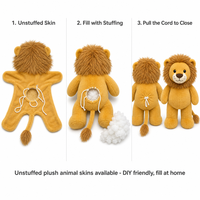 Peluche Lion Debout de 40 cm avec Tenue et Chaussures Personnalisables, Jouet en Peluche Personnalisé OEM ODM pour la Vente en Gros