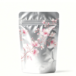 Custom Printed 100% <b>Compostable</b> Kraft Paper Packaging Pouch Biodegradable Zip Lock Flat <b>Bags</b> for Chewing Gum Pizza Milk - Product Image 5