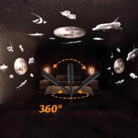Lampe LED USB haute définition 360 degrés réglable lune océan vie étoile galaxie projecteur veilleuse pour chambre bricolage haute