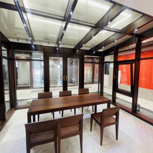 Moderno Marco de aleación de aluminio Sunroom techo de vidrio templado polígono inclinado <span class=keywords><strong>Solarium</strong></span> Conservatory para villas hoteles para jardines de invierno - Product Image 3