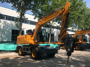 Excavadora de ruedas hidráulica Sinomach de 15 toneladas, maquinaria de rueda pequeña, máquina de construcción, componente de núcleo de motor, venta - Product Image 2