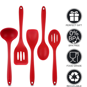 Venta al por Mayor de Nuevos Productos de Silicona, Accesorios para el Hogar y la Cocina, 5 Utensilios de Cocina Resistentes al Calor, Espátula de Cocina Económica - Product Image 5