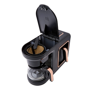 Cafetera 2 en 1 para café de filtro y café turco <span class=keywords><strong>con</strong></span> Espumador de leche en crema, de 1 litro <span class=keywords><strong>jarra</strong></span> de vidrio, para café <span class=keywords><strong>con</strong></span> leche, capuchino - Product Image 4