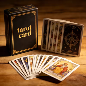 Fabricant de jeux de cartes de tarot personnalisés OEM sur demande, 78 cartes à jouer en papier d'art avec logo imprimé et emballage personnalisé - Product Image 6