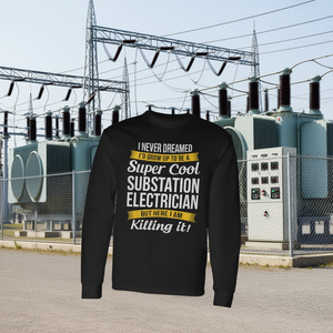 T-shirt à manches longues pour électricien de poste de transformation – Superbe chemise de travail - Product Image 3