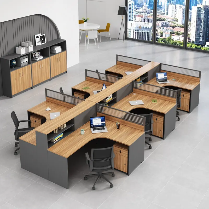 Bureau de travail table et chaise de bureau modulaires Bureau du personnel Table de séparation de bureau de poste de travail Ensemble de mobilier de bureau
