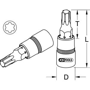 KS TOOLS - 911.3151 Douille TorxPlus 1/4 ''-EAN 4042146877722 DOUILLES À MAIN 1/4 - Product Image 4