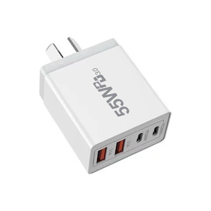 Mỹ EU Anh AU cắm PD QC3.0 tổng 55W 4 cổng nhanh tường sạc kép USB Loại C điện thoại tốt nhất Adapter 20W - Product Image 6