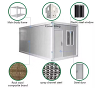 Maison préfabriquée modulaire isolée et durable, bureau de chantier démontable, conteneur de 20 pieds, appartement, camp minier