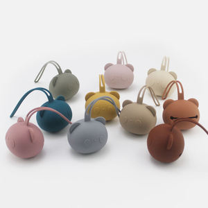 Bolsa de Almacenamiento Portátil para Chupetes, a Prueba de Polvo, Cadena para Chupetes con Diseño de Panda, Soporte de Silicona Colorido, Juguete de Dentición Seguro de Grado Alimenticio para Bebés - Product Image 6