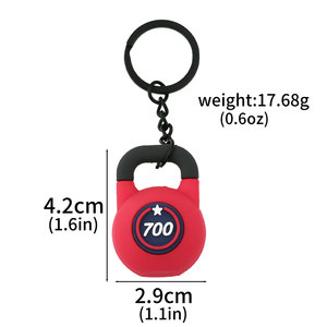 Llavero con Soporte para Monedas en Forma de Mancuerna Metálica Mini, Accesorio para Mochila de Estudiante, Directo de Fábrica - Product Image 6