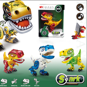 Moulé sous pression Dino métal alliage B/O électrique Tyrannosaurus Rex mécanicien petit <span class=keywords><strong>dinosaure</strong></span> <span class=keywords><strong>robot</strong></span> <span class=keywords><strong>jouet</strong></span> avec lumière sonore - Product Image 6