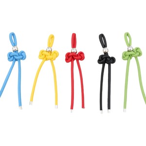 PU Leather Wenchang <b>Knot</b> Keychain Lucky Charm Pendant for Students Success Blessing Bag Decoration Key Ring - Product Image 5