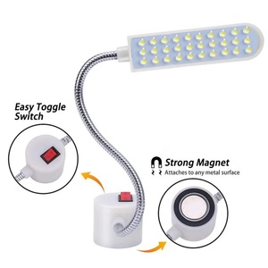 Lampe de travail industrielle à <span class=keywords><strong>LED</strong></span> 10 20 30 pour machine à coudre, établi, tour à métaux, perceuse à colonne, lampe de travail flexible à col de cygne - Product Image 4