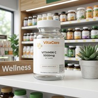 Étiquettes personnalisées durables en PET blanc résistantes à l'huile pour médicaments et pilules, avec dorure à chaud, découpe et pelliculage mat pour l'emballage