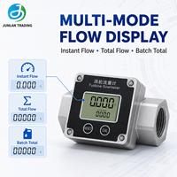 Débitmètre numérique à turbine en alliage d'aluminium DN20-DN50, filetage femelle, écran LCD, 8-300 L/min