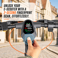 N8 Elektrikli Scooter 48V 15.6Ah Fırçasız Akülü Parmak İzi Kilidi Açma C-Spring Süspansiyonlu Alman ABE Uyumlu Katlanabilir E-Scooter