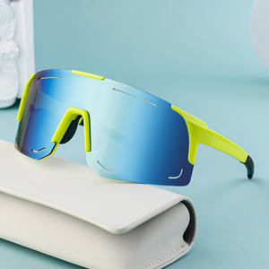 Gafas de sol de ciclismo extragrandes y coloridas para hombre y mujer, polarizadas con protección UV400, a prueba de viento, con montura de PC, para deportes al aire libre y protección solar. - Product Image 2