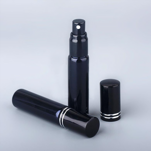 10ml 전기 도금 유리 향수 샘플 스프레이 병 휴대용 리필 가능 미니 분무기 병 이중 접촉 뚜껑 포함 - Product Image 6