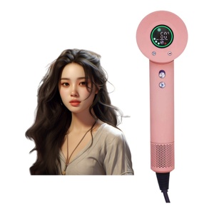 Sèche-cheveux ionique professionnel haute vitesse 110000 tr/min avec écran LCD pour usage domestique et hôtelier, sèche-cheveux portable de salon - Product Image 1