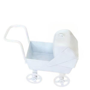 Miniatures de maison de poupée 1:12, poussette rose pour bébé, modèle avec roues pivotantes, accessoires de maison de poupée, décoration, jouets de jeu d'imitation pour enfants, cadeaux DIY - Product Image 5