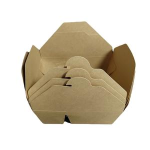 Boîte à lunch personnalisée jetable pour aliments à emporter revêtement UV en papier kraft portable étanche - Product Image 4