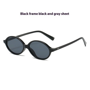 Nuevas gafas de sol Vintage de estilo coreano con lentes UV400, montura pequeña, gafas lisas, gafas de sol ovaladas <span class=keywords><strong>Nerd</strong></span> para niños - Product Image 3