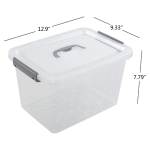 Caja de Almacenamiento Portátil Transparente y Duradera de Plástico PP Ecológico, Impermeable, con Capacidad de 35L, Rectangular, para Juguetes, Aperitivos y Otros Artículos del Hogar - Product Image 2