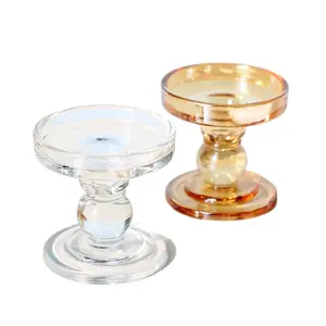 Glass Candle Holder for Pillar Candle Holder Taper Candlestick Holders Decorative Unity Candle Cover